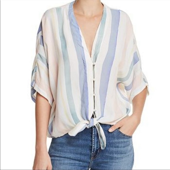 Rails Top M Thea Pastel Watercolor Stripe - Picture 2 of 10